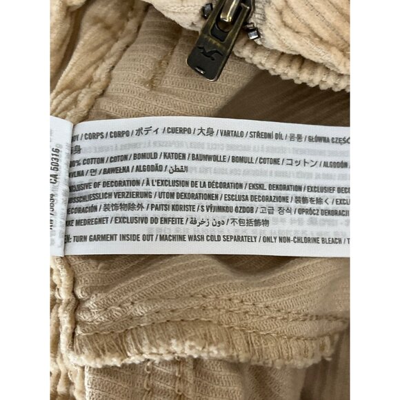 Hollister XS Camel Corduroy High Rise Mini Skirt Zip Front Pockets - Picture 12 of 12